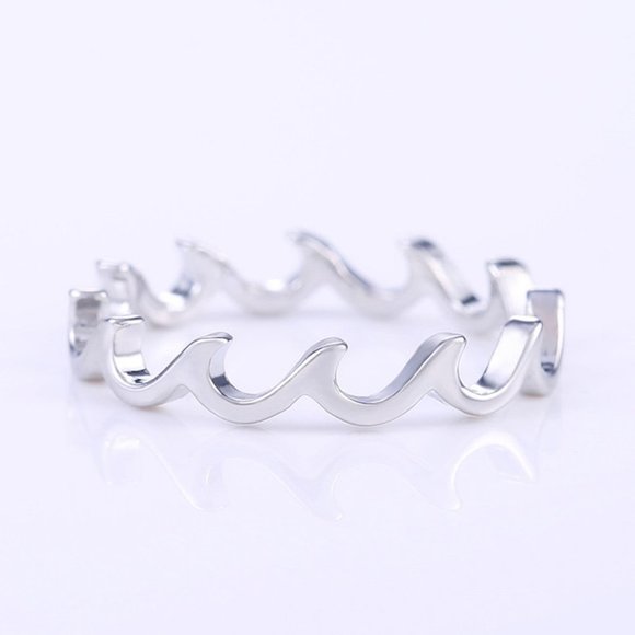 🎁Wave Fire Minimalist Simple Trendy Anillos Lovely Rings for Women, PD076 - Picture 2 of 6